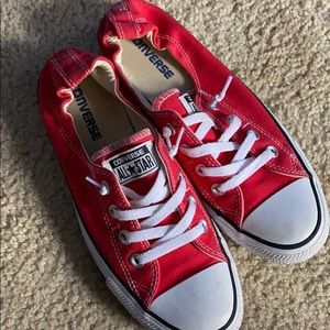 Red Slip-On Converse Sneakers